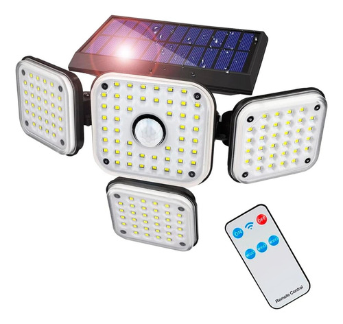 Lampara Led Panel Solar Sensor De Movimiento Control Remoto