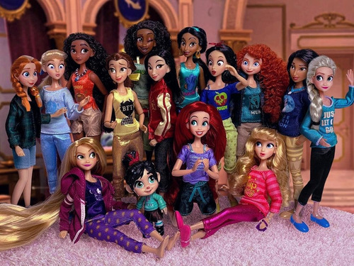 Disney Ralph Princesas Ariel Rapunzel Bella Frozen Elsa Anna