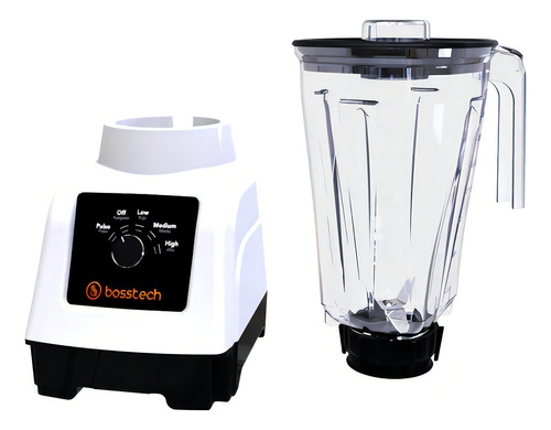 Licuadora Bosstech 550w Plástico 2l Perilla 3 Velocidades Color Blanco