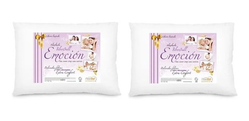 Imagen 1 de 4 de Almohadas X2 Fibra Siliconada 70x40 Emotion Fiberball Cuotas