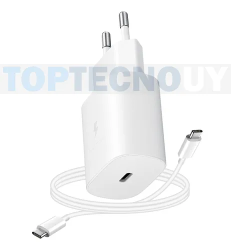 Cargador Samsung Ep-t1510 Usb-c De Pared Con Cable Carga Super Rápida Blanco