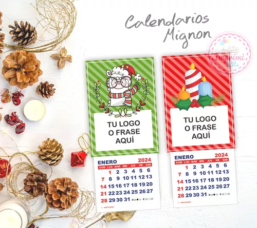 Kit Imprimible Calendario Mignon Fiestas Navidad P