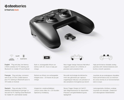 Controlador De Juegos Inalámbricos Stratus Duo Stratus-compa