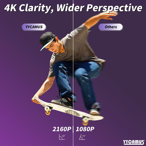 Gafas De Cámara 4k Yycamus Con Lentes Uv Y Batería 800mah