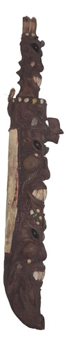 Antiguo Machete Tramontina Y Cuchillo Con Diseño Artesanal Marrón (Usado)