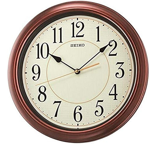 Seiko 13  Reloj De Pared Numerado Con Acabado De Madera