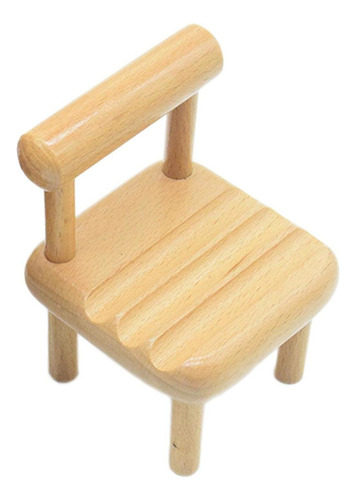 Silla De Madera Soporte Para Teléfono Móvil Escritorio