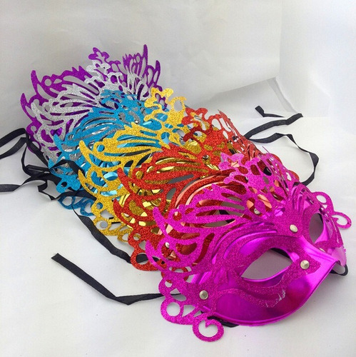 6 Mascaras Venecianas Ideal Carnaval Carioca Varios Colores