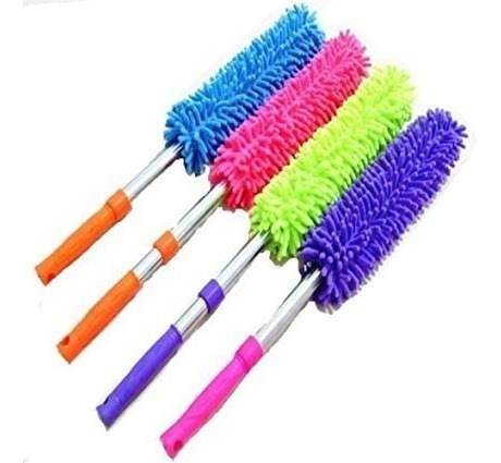 Imagen 3 de 8 de Plumero De Microfibra Mango Extensible Varios Colores Lavado