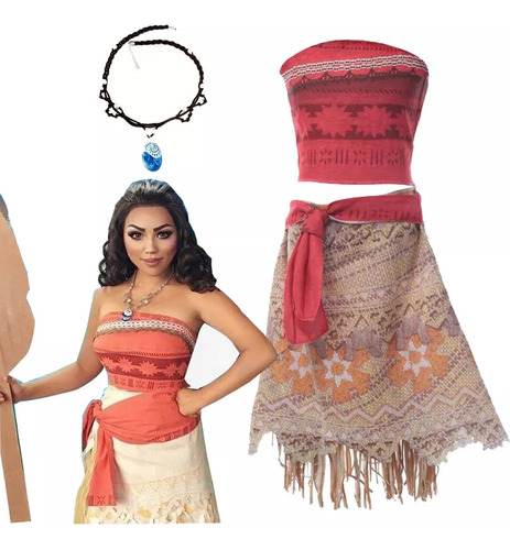 3 Unids/set Moana Outfit Halloween Verano Vestidos De Fiesta