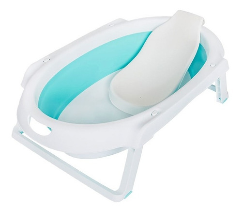 Bañera Para Bebe Carestino Plegable Aguamarina Con Soporte