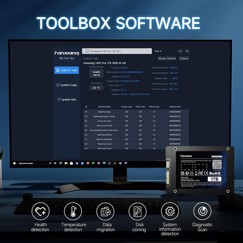 Fanxiang S101 512gb Ssd Sata Iii 6gb/s 2.5 Internal Soli...