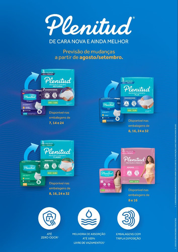 Fraldas Plenitud Plus P M Kit 64 Roupa Intima