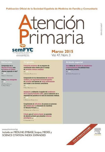 Revista Atención Primaria 03 / 2015