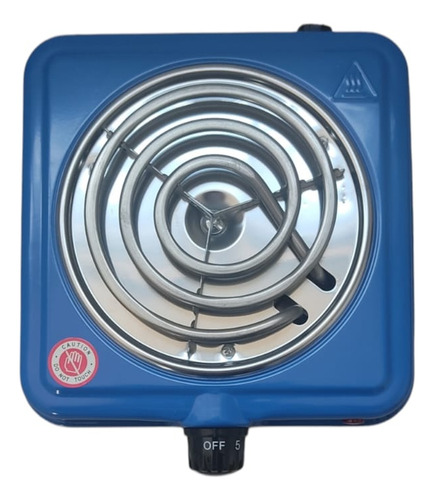 Parrilla Electrica Ecocina De 1 Quemador Con Termostato Color Azul