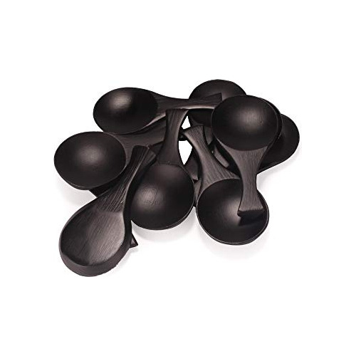Bamboomn - Cuchara Redonda De Bamb Slido - Negro - 10uds.