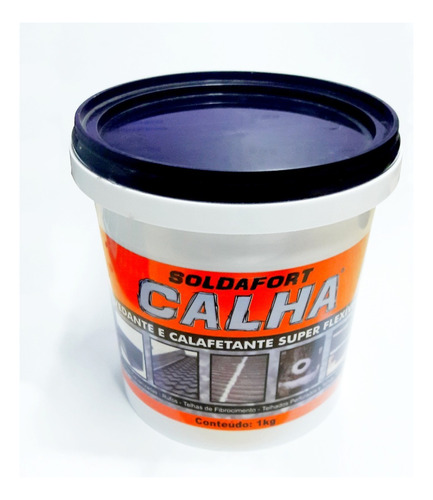 Veda Calha Soldafort Calafetante Pote 1 Kg Branco