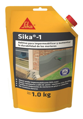 Sika 1 Aditivo Impermeabilizante Menor Porosidad Mortero 1kg