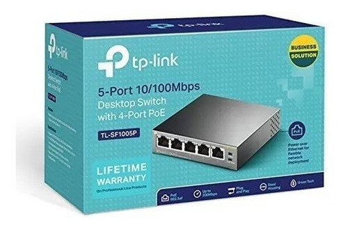 Switch De Escritorio 5 Puertos Con 4 Puertos Poe Tl-sf1005p