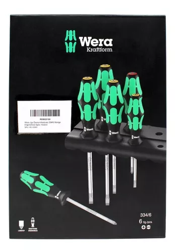 Set Rack Destornilladores Kraftform Plus Lasertip 334/6 Wera