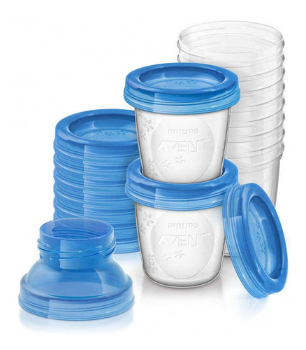 Imagen 1 de 3 de Vasos De Recolección De Leche Materna (10 Uni) Philips Avent