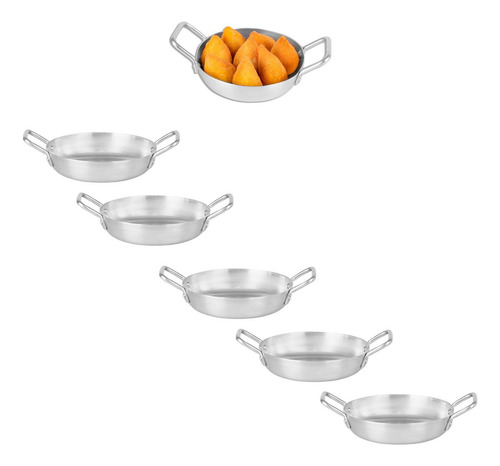 Kit 5 Mini Tacho Frigideira Panelinha N 14 Servir Petisco