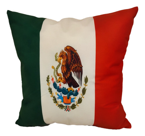 Cojín Almohada Felpa 45x45 Cm De La Bandera De México