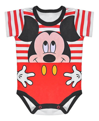 Body Para Bebé Mickey Mouse Rayas