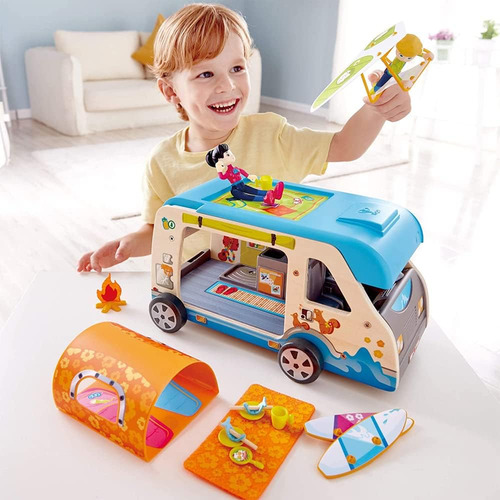 Hape Adventure Van, Juego De Simulación Con Figuras De Acció