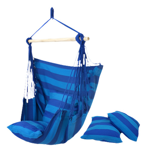 Azul Hamaca Ocio Swing Colgante Silla Jardín Patio Yarda 265