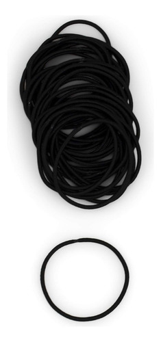 Gomas Elásticas Para Cabello Fino Heliums, Negras, De 2 Mm,
