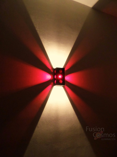 Pack X3 Apliques Pared Efecto Estrella De Navidad Luces Roja