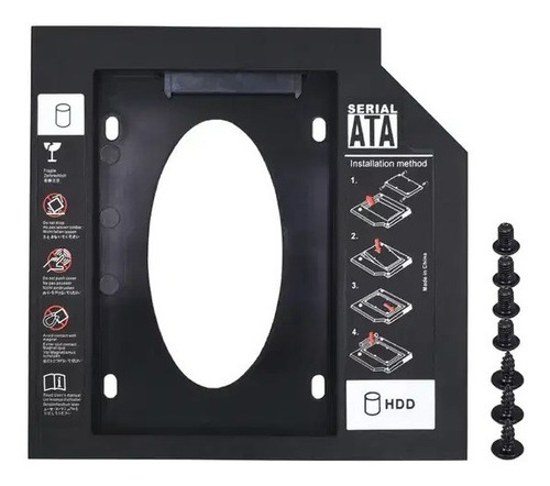 Imagen 3 de 9 de Caddy Ssd Adaptador Segundo Disco Duro/ssd 9.5mm/12.7mm Sata