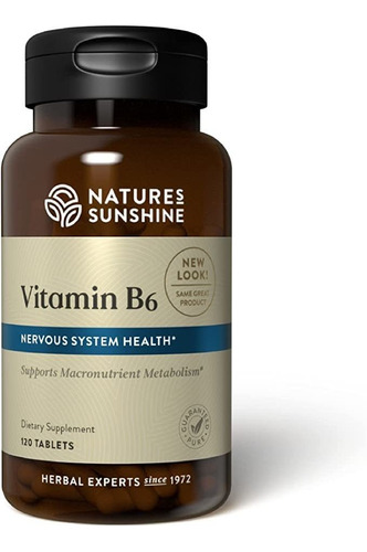 Nature&#39;s Sunshine Vitamina B6 120 Tabletas