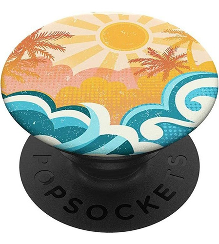 Summer Pop Mount Socket Palm Sun Beach Vacation Popsockets