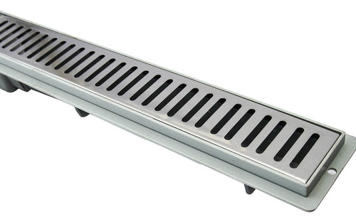 Ralo Linear Coletor De Agua 5x100 Grelha Inox Polido C/sifao