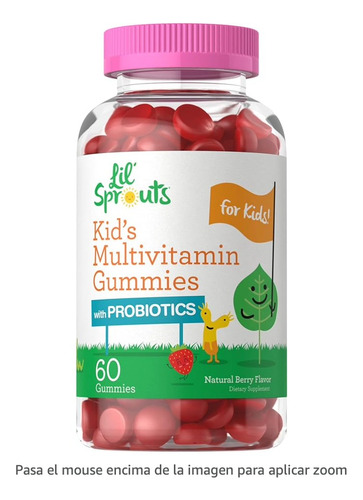 Suplemento Vegano Probiótico  Multivitamin Infantil 60 Gomas
