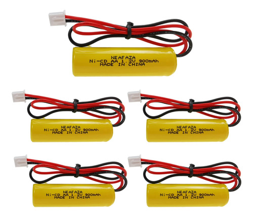 Neafaza Paquete De 5 Unidades De 1.2 V 900 Mah Ni-cd Aa Sena