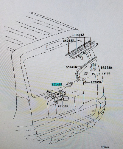 Goma Anillo Protector Motor Limpiaparabrisa 4runner 03 - 08