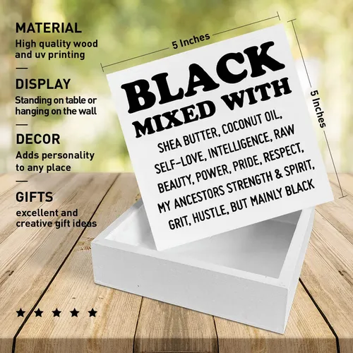 Decoracion De Caja De Madera Negra Para Mujer Y Nina, Negro