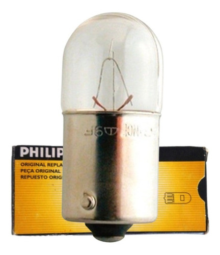 1 Lâmpada Unitária Univ 12v/r10w/ba15s Sinalização Philips