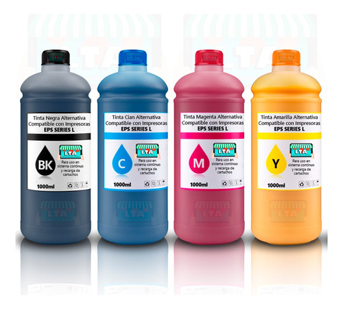 Pack 4 Litros Tinta Alternativa Compatible Con L380