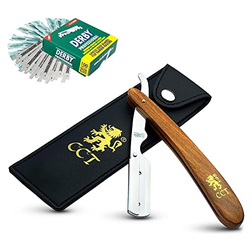 The Cambridge Cutthroat® Straight Edge Razor Kit With 10 Bla