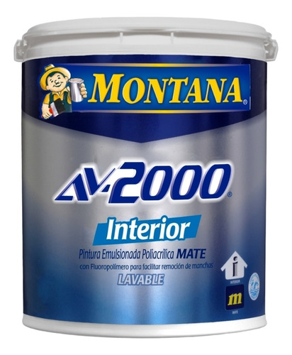 Pintura De Caucho Montana Av-2000 Interior Marfil Rafia 