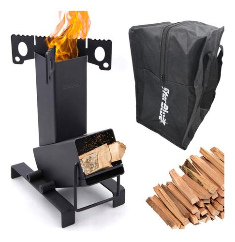 Estufa De Camping Starblue Plegable De Madera De Cohete Port