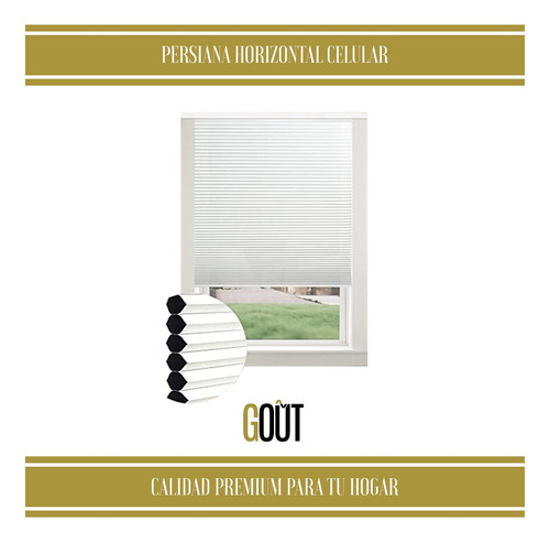 Persiana Celular Plizada 38mm Blackout Romance 0.90 X 2.30 M