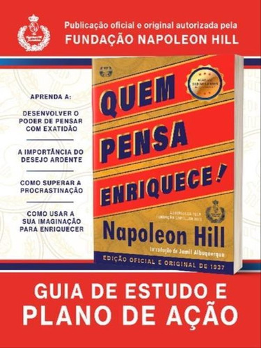 Quem Pensa Enriquece: Guia De Estudo E Plano De Ação, De Hill, Napoleon. Editora Citadel Grupo Editorial, Capa Mole Em Português