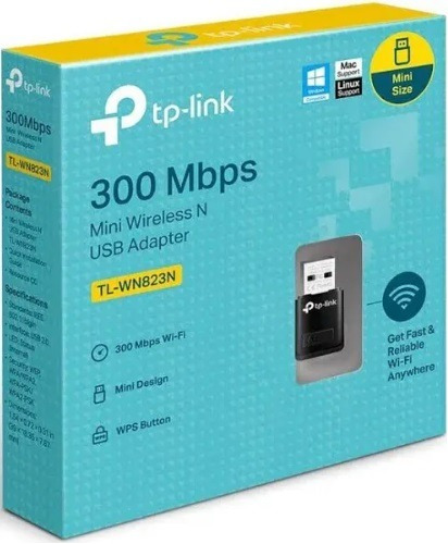 Mini Adaptador Usb Wifi N 300mbps 2.4ghz Tl-wn823n Tp-link 