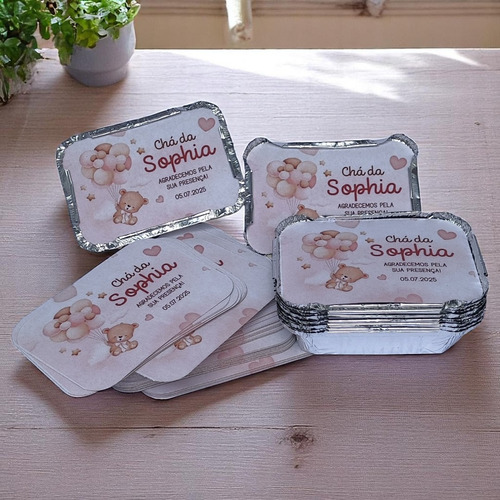 Kit C/ 100 Marmitinha Personalizada 220gr Tema Bailarina