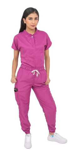 Pijama Quirúrgica Dama Jogger Antifluido Scrubs Cupatitzio Buganvilia Liso Xs